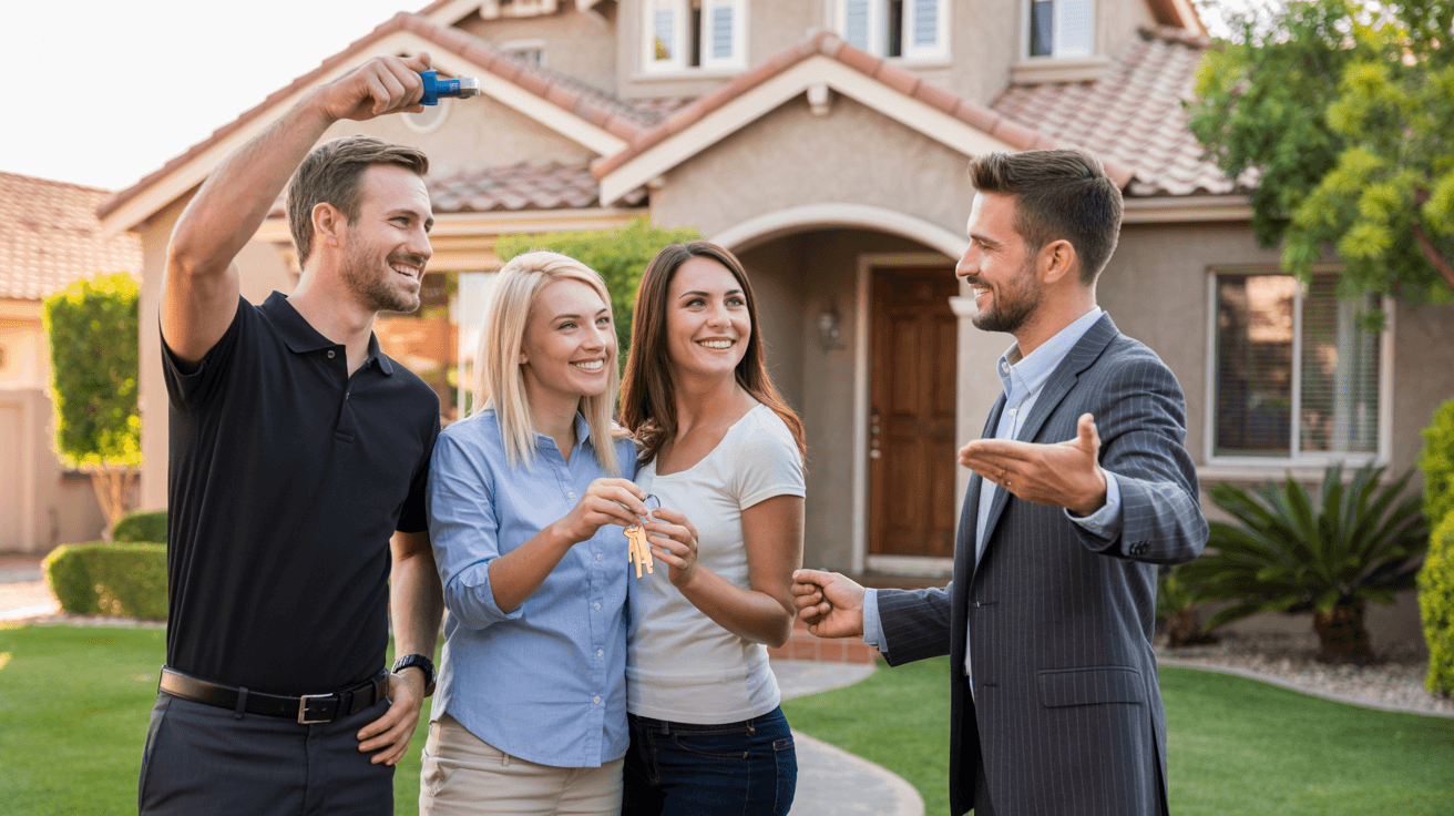 Inspector performing a pre-listing home inspection in Chandler, AZ before sale