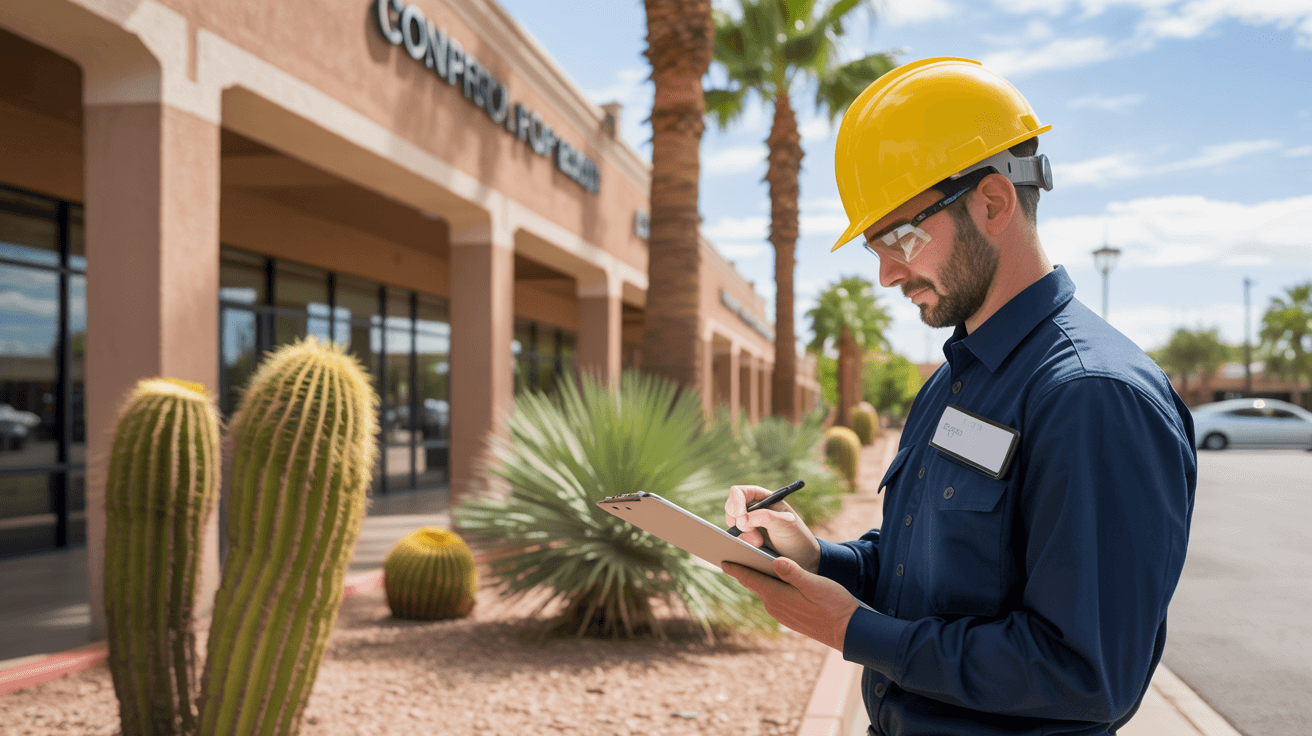 Inspection documentation and report example in Chandler Arizona