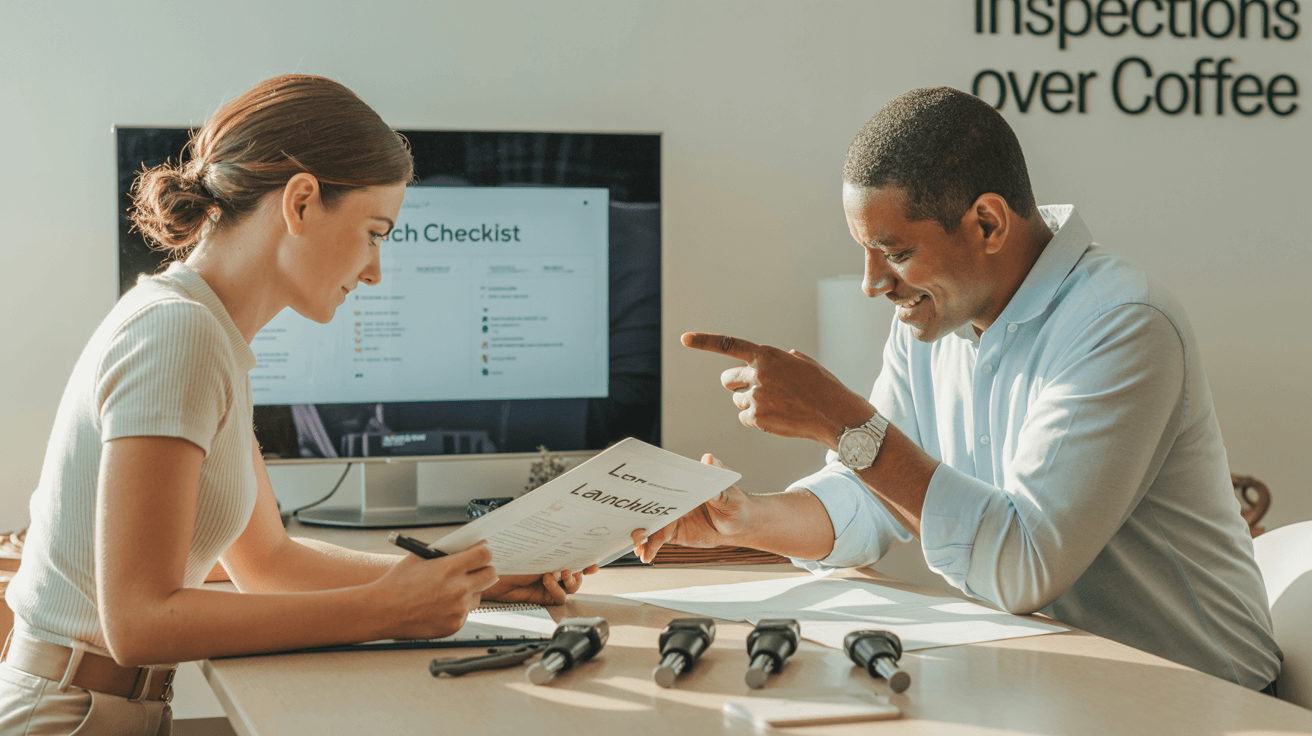New home inspector receiving hands-on franchise training with startup checklist, tools, and mentor support.