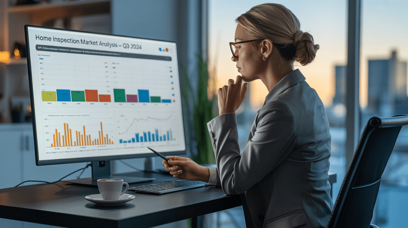 Future franchisee studying 2025 home inspection industry data and trends