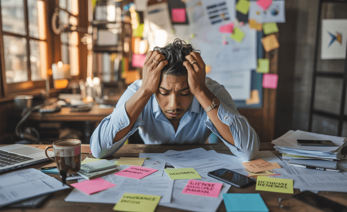 Startup founder stressed over recurring business costs like hosting, insurance, and licensing.